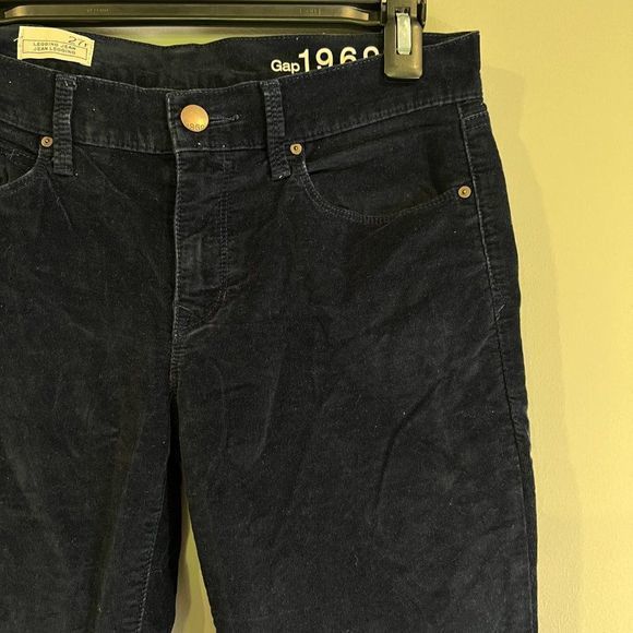 GAP Navy Blue Skinny Legging Jean Corduroy Pants (27) - Picture 3 of 8
